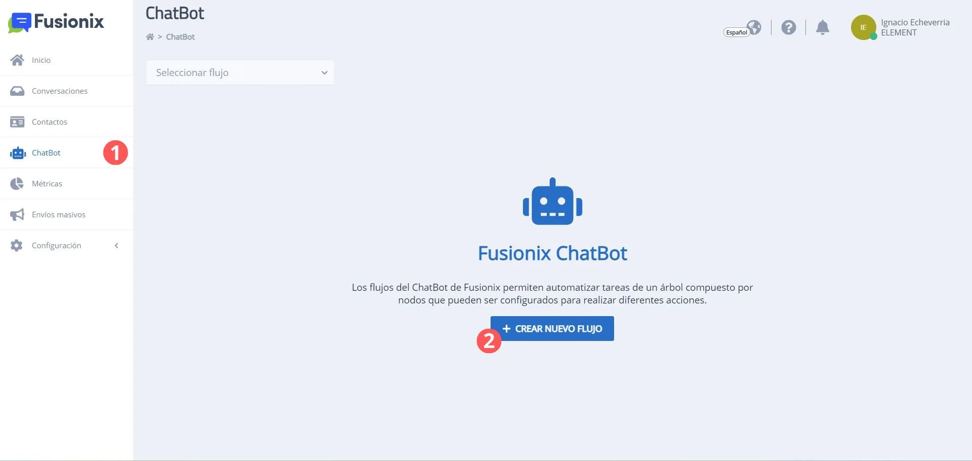 Crear un flujo de ChatBot