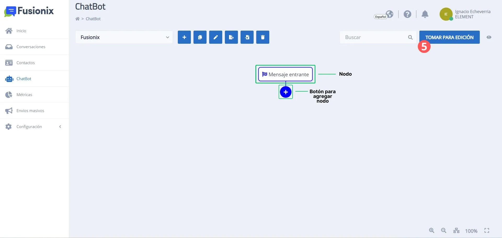 Crear un flujo de ChatBot