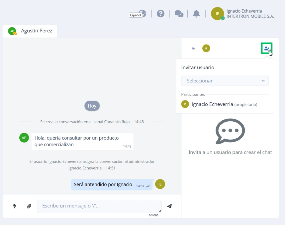 Crear chats