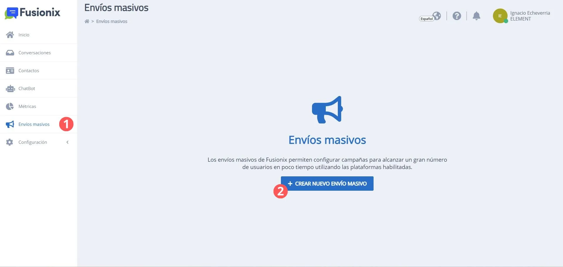 Crear un envío masivo