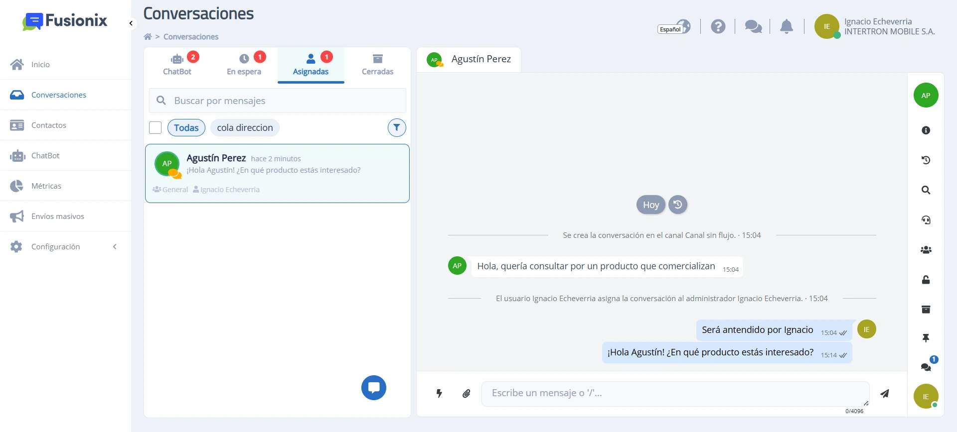 Módulo Conversaciones